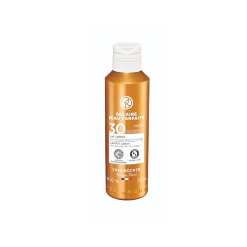 Yves Rocher SOLAR - PIEL PERFECTA leche solar comodidad FPS 30, protección solar nutritiva para rostro y cuerpo, 150 ml