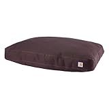 Carhartt Durable Canvas Pet Bed, Water Resistant Firm Duck Dog Bed, Deep Wine, Large