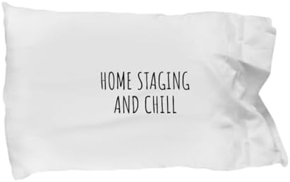 EzGift Funny Home Staging Pillowcase and Chill Novelty Gift Idea for Hobby Lover Fan Zen Quote Relaxing Gag Chilling Pillow Cover Case 20x30 image 3