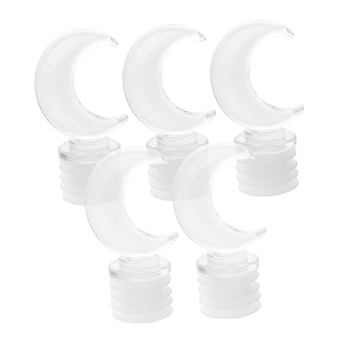 BESTYASH 5 Piezas Tapón Para Botella De Aromaterapia. Tapón Decantador Tapón De Botella De Vino Tapón De Botella De Vidrio Cambio De Tapon Decantador El Plastico Transparent