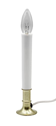 Creative Hobbies® Electric Window Candle Lamp With Brass Plated Base, On/Off Switch, Light Bulb, Ready To Use! #TOP5