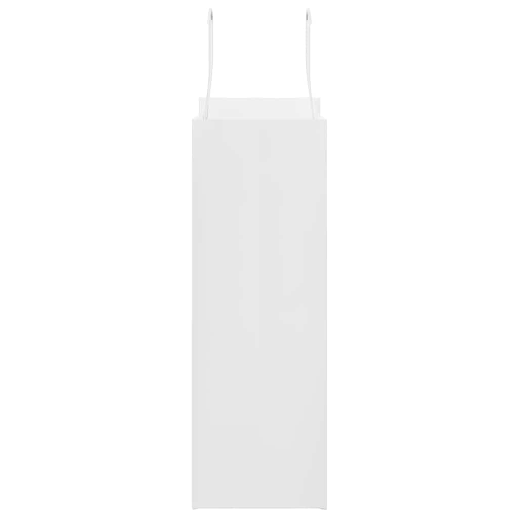 Papierowe torebki z papieru typu kraft, białe, 21 x 11 x 31 cm, z papierowymi uchwytami linowymi, 250 sztuk, torba do przenoszenia, opakowanie na prezent na imprezę, uroczystości, urodziny