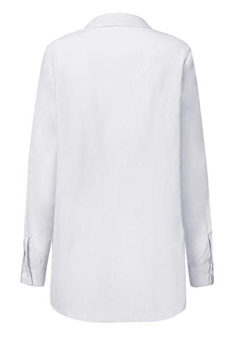 KUFV Women's Long Sleeve Button Down Shirts Tie Waist Casual Loose Blouses Tops3