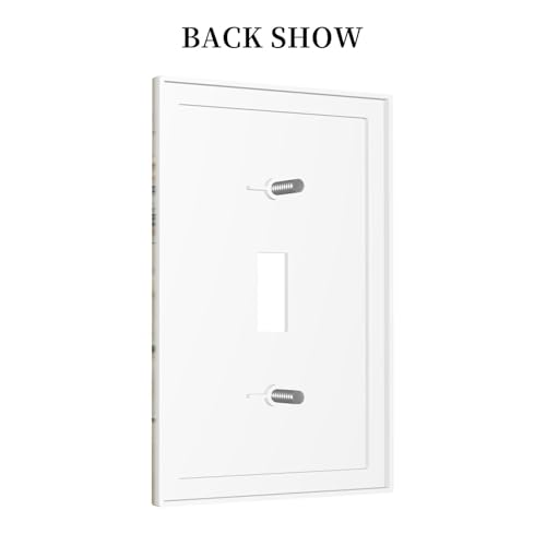 Decorative Switch Covers Plate Rustic Big Flowers Abstract Floral 1 Gang Wall Plate Oversized Single Toggle Wall Cover Plate Jumbo Electrical Light Switch Plate Faceplate for Bedroom Decor