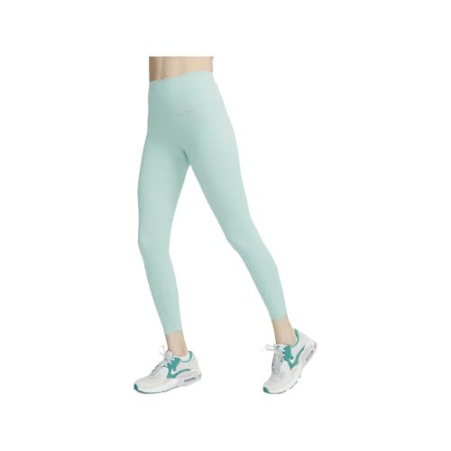 Image of Nike Zenvy Women's Gentle-Support Mid-Rise 7/8 Leggings (DQ6015-309, Mineral/Black), Mineral/Black, XL