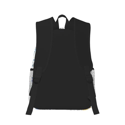 BREAUX Blue Flower Floral Pattern Roses Print Lightweight And Comfortable Duffel Bag, Casual Daypack, Multipurpose Backpack3