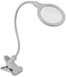 Velleman VTLLAMP10N 30 LEDs Desk Lamp with Clip and Magnifying Glass, 6 W, White