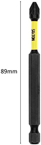 10 x Saxton PZ2 89mm Long Magnetic Impact Duty Screwdriver Pozidrive Drill Driver Bits for Dewalt Milwaukee Bosch Makita etc