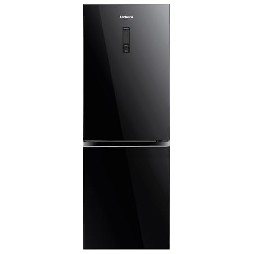 Corberó - Frigorífico Combi | CCHGL186NFN | 400 Litros | 187 cm | No Frost | Funciones Super, ECO y Vacaciones | Fresh Box | Cristal Negro