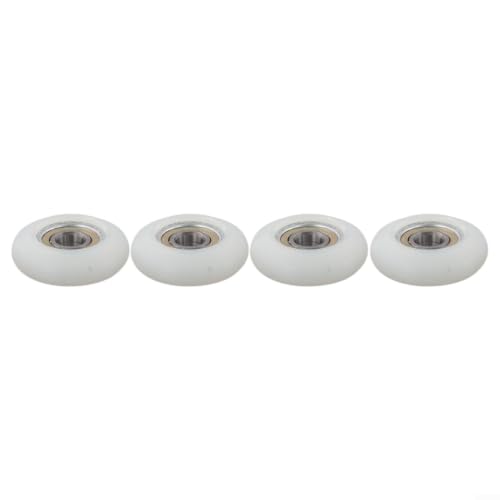 Replacement Rowing Machine Wheels 4 Pack 34mm Cushion Rollers Metal Core Rubber Coating for Stable Motion Strength Training Tools
