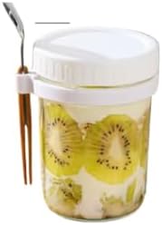 Generic 3 piece glass jar with lid (yellow)