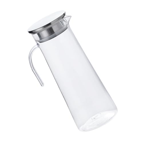 UTHCLO Brocca Per Bevande Con Coperchio 1200 Ml in Acrilico Trasparente Brocca Per Acqua Da Tavolo Resistente Per Cucina e Ristorante Uso Quotidiano