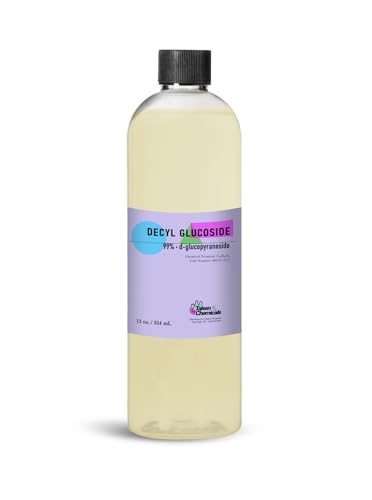 Decyl Glucoside Organic 12 Oz / 354 mL Mild Non-Ionic Surfactant - Plant-Based Gentle Cleansing & Foaming Agent for DIY Cosmetics Skincare & Haircare Versatile Emulsifying Agent by Talsen Chemicals