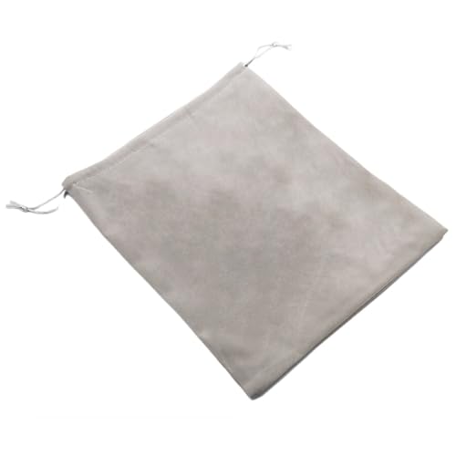 Aestivate 8 Pack Large Velvet Drawstring Pouch, Velvet Bag 8×10 Inch Storage Bag Cosmetics Pouches Dust Bag 8 Pieces (Grey)
