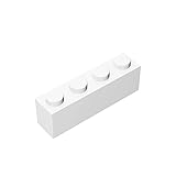 Classic Building Brick 1x4, 100 Piece Bulk Brick Block, White 1x4 Bricks, Compatible with Lego Parts and Pieces 3010(Colour: White)