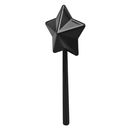 Tihebeyan Varita de Salero y Pimentero de Plástico con Forma de Estrella, Bonito y Práctico Dispensador para Mesa, Restaurantes Temáticos (BLACK)