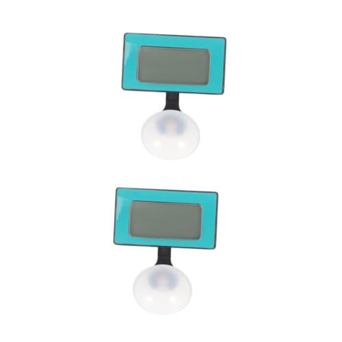 Sosoport 2 Pcs Compact Fish Tank Thermometer Reptile Box Thermometer Accurate Digital Gauge