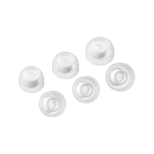 AZLA SednaEarfit MAX TWS 6 White – Earbud Tips for Wireless Headphones - Noise Canceling Earbuds Replacement Tips - Eartips Compatible with Sony, Samsung, Sennheiser, and Devialet (White, SS-S-MS)