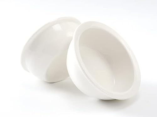 GUUSII HOME ねこお皿 猫食器 ネコボウル 陶器製 ペットボウル ネコ用品 ねこボウル ねこ皿 14cm 2枚セット お皿のみ 食台を含まない (ホワイト, 14cm)