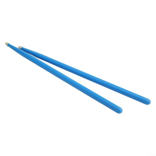 Baquetas de madera 5A y 7A para principiantes, con punta ovalada, en varios colores (Azul 5A)