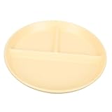 Mobestech Plato de Cerámica con Compartimentos para Servir Comida Plato de Porcelana para Desayuno Snack y Control de Porciones Hogar y Restaurante