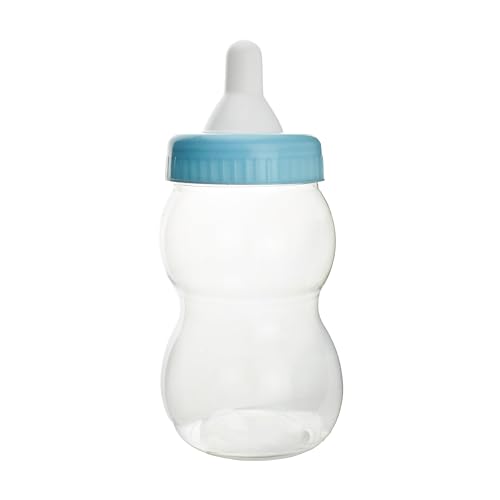 Image of Homeford Jumbo Milk Bottle Coin Bank Baby Shower Plastic Container, 13-inch, Light Blue