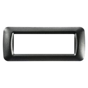 Placa 6 módulo gris pizarra Gewiss top system para cajas de empotrar