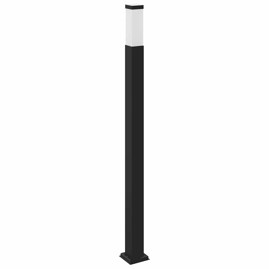 Lámpara de bolardo con sensor de 110 cm, color negro, acero inoxidable, IP44, detector de movimiento, ángulo de detección de 110°, alcance de 8 a 12 m, para jardín, terraza, iluminación de