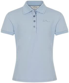 LeMieux Young Rider Polo Shirt - Unisex Kid's Button Up Activewear - Classic Fit Short Sleeve Top - Soft Fabric
