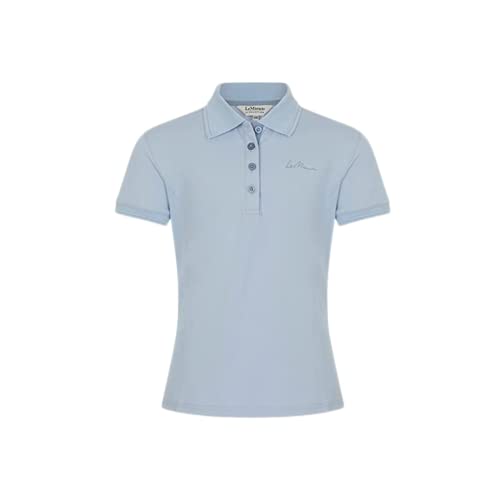 LeMieux Young Rider Polo Shirt - Unisex Kid's Button Up Activewear - Classic Fit Short Sleeve Top - Soft Fabric
