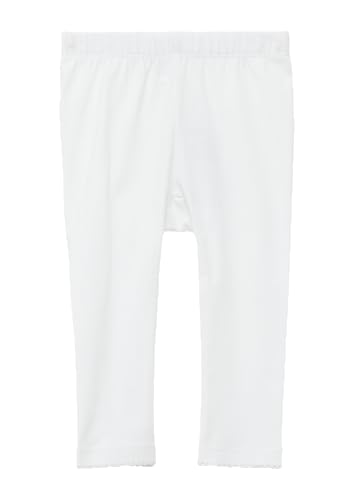 s.Oliver Weiche Leggings mit Elastikbund und Mausezahnkante weiß 80