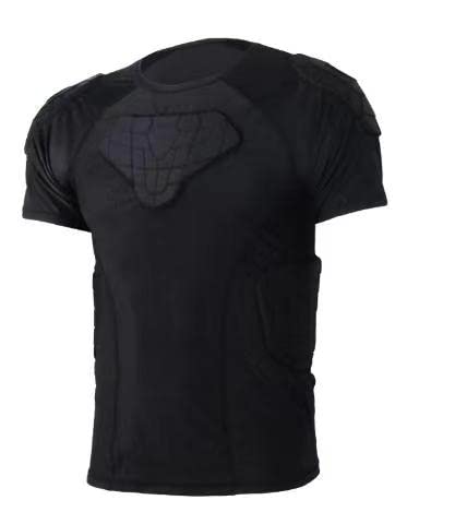 Padded Shirt Chest Sternum Protector Heart Guard Compression Protective Shirt for Football Baseball Paintball