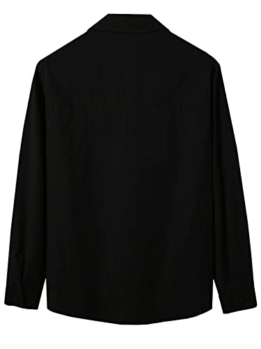 Men's Vintage Bowling Shirt 1950S Retro Long Sleeve Button Down Shirts #TOP3