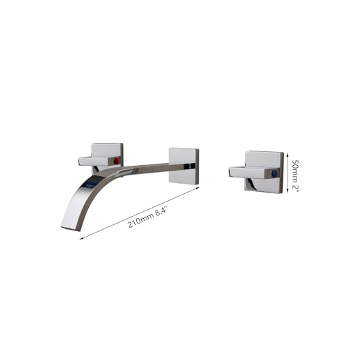 Grifo de lavabo cascada de latón para eliminar salpicaduras en el baño 3