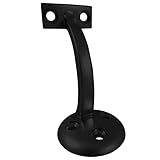 3-7/8' Heavy duty handrail bracket 3 hole flat black support de rampe robuste mat noir 3-7/8po