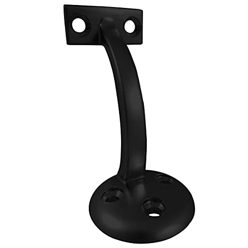 3-7/8" Heavy duty handrail bracket 3 hole flat black support de rampe robuste mat noir 3-7/8po by Richelieu - Used condition - US$10.51