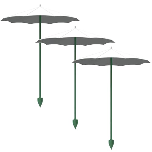 Sombrilla para plantas de 26,5 cm con estaca de tierra y protección UV para macetas