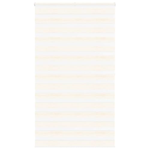 RMIHSJG Zebra Jalousie Rollo mit Kettenzug, Sicht- und Sonnenschutz für Fenster, 100% Polyester, kinderleicht zu reinigen, in Weiß, für Wohnzimmer, Schlafzimmer und Büro