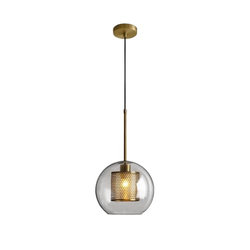 Lustre rétro en fer avec globe en verre de haute qualité - 2