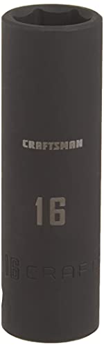 Image of CRAFTSMAN Deep Impact Socket, Metric, 1 /2-Inch Drive, 16mm (CMMT16077)