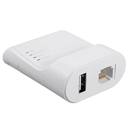 Lysee 3D Printer Parts & Accessories - WiFi Ethernet USB Printe Server Adapter Auto Queue Connect Over WiFi&100M LAN for USB Printer Laptop Pc EU Plug USB Over WiFi - (Color: White)