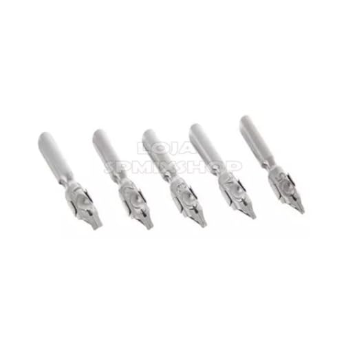 Kit Cabo Oblíquo Para Caligrafia Artística + 5 Bicos De Pena