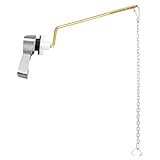 jamini Side Mount Toilet Handle Kit - Durable Brass Lever with Chrome Finish, Adjustable Arm & Stainless Steel Flapper Chain for Most Toilets