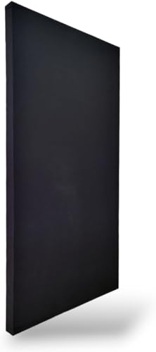 STOP SOUND Panneau acoustique 124x64x5 pour studio, bureau, maison, haute qualité, absorption du bruit (Noir)