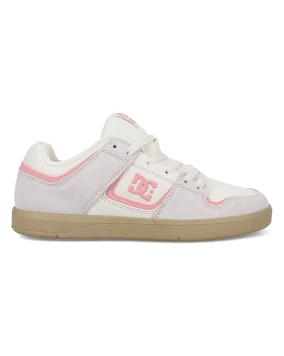 DC Women's Cure Sneaker, OFFWHT/PNK/Gum, 7.5