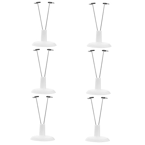 SUPVOX 6Pcs White Doll Storage Rack Professional Model Bracket and Doll Stand for Display and Organization Market Doll Holder for Collectors