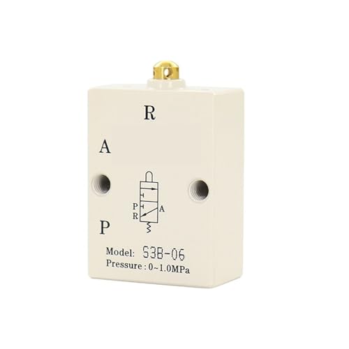 Válvula de control S3B-06 8mm con conector neumático de 3/2 vías 2