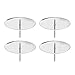 Produktbild MiCasa SuCasa Deko Adventskerzenhalter 4er Set in Silber  Ø 6cm Kerzenteller mit Sicherheitskappen  Perfekt für Adventskranz, Kerzenständer für sichere Weihnachtsdekoration, langlebig & robust