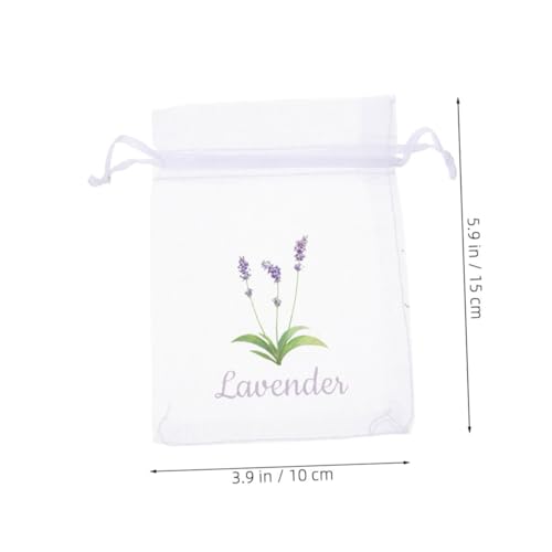20 bolsas de saquito lavanda organza blanco 15x10 cm miniatura 2