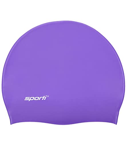 Sporti Silicone Swim Cap - Purple